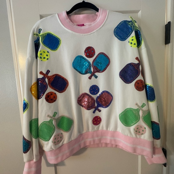QUEEN OF SPARKLES Tops - Colorful Graphic Sweatshirt